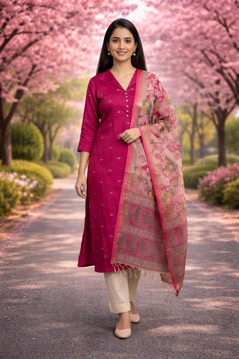 Raw Silk Salwar Suits