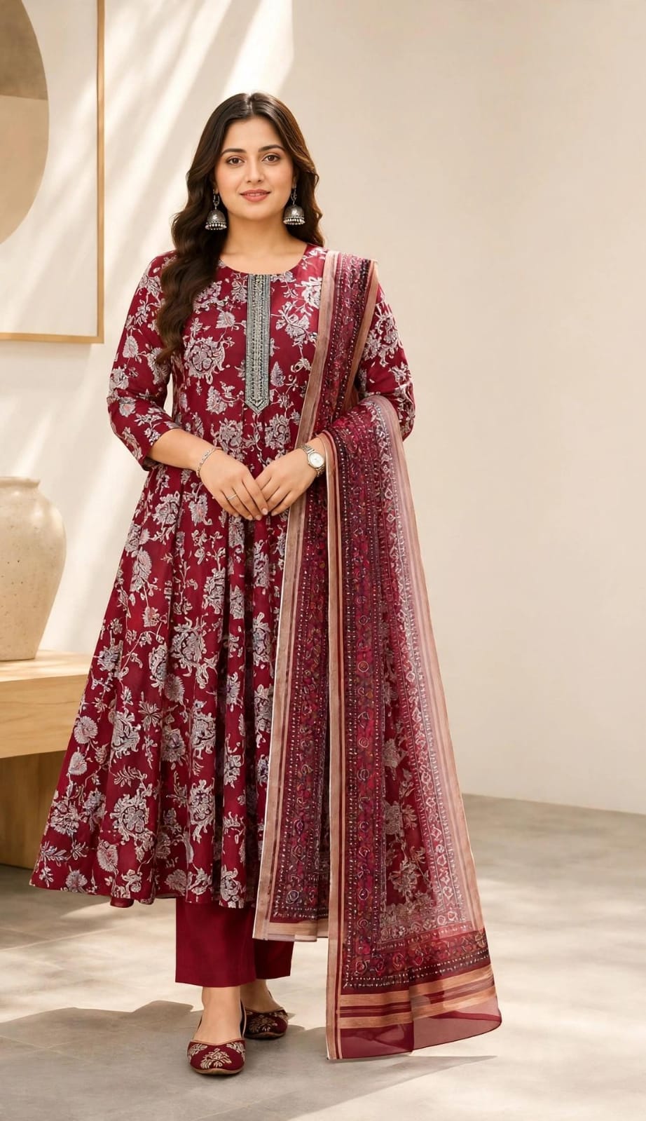 Vatican Silk Umbrella Salwar Suit Set