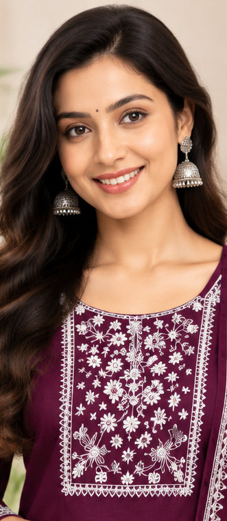 Pure Cotton Stitched Palazzo Salwar Suit Set