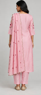 Mul Chanderi Stitched Salwar Suit Set
