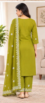 Pure Cotton Stitched Palazzo Salwar Suit Set with Double Pockets