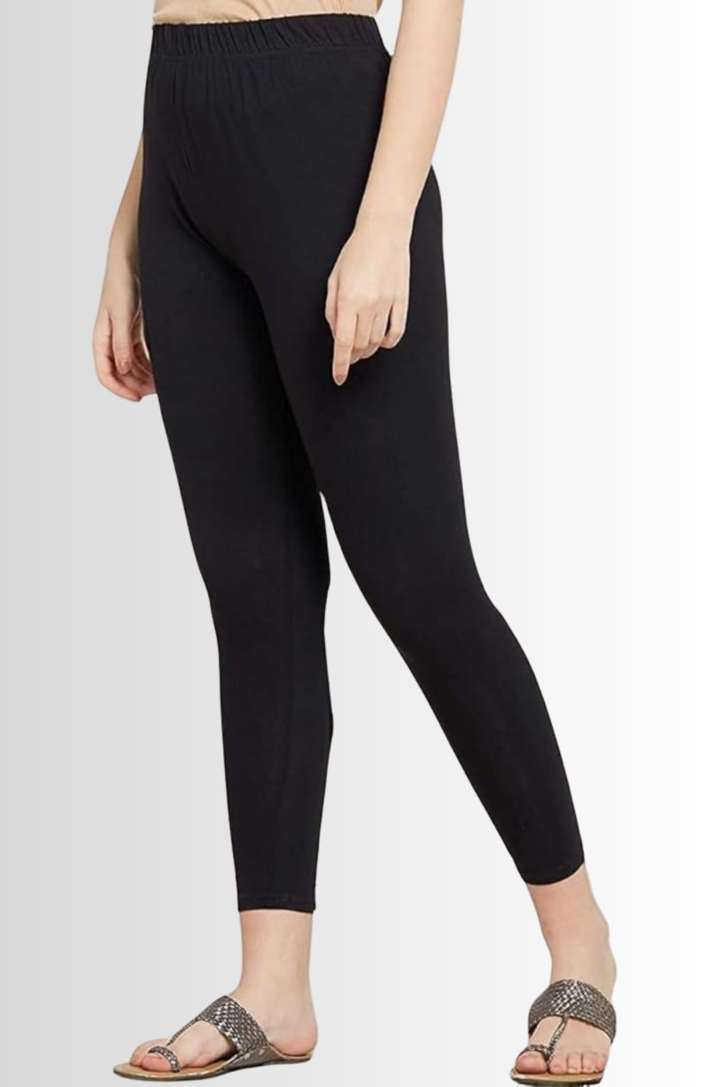 Women’s Black Leggings – Full Length | Stretchable Viscose Lycra | Everyday Ethnic & Casual Wear