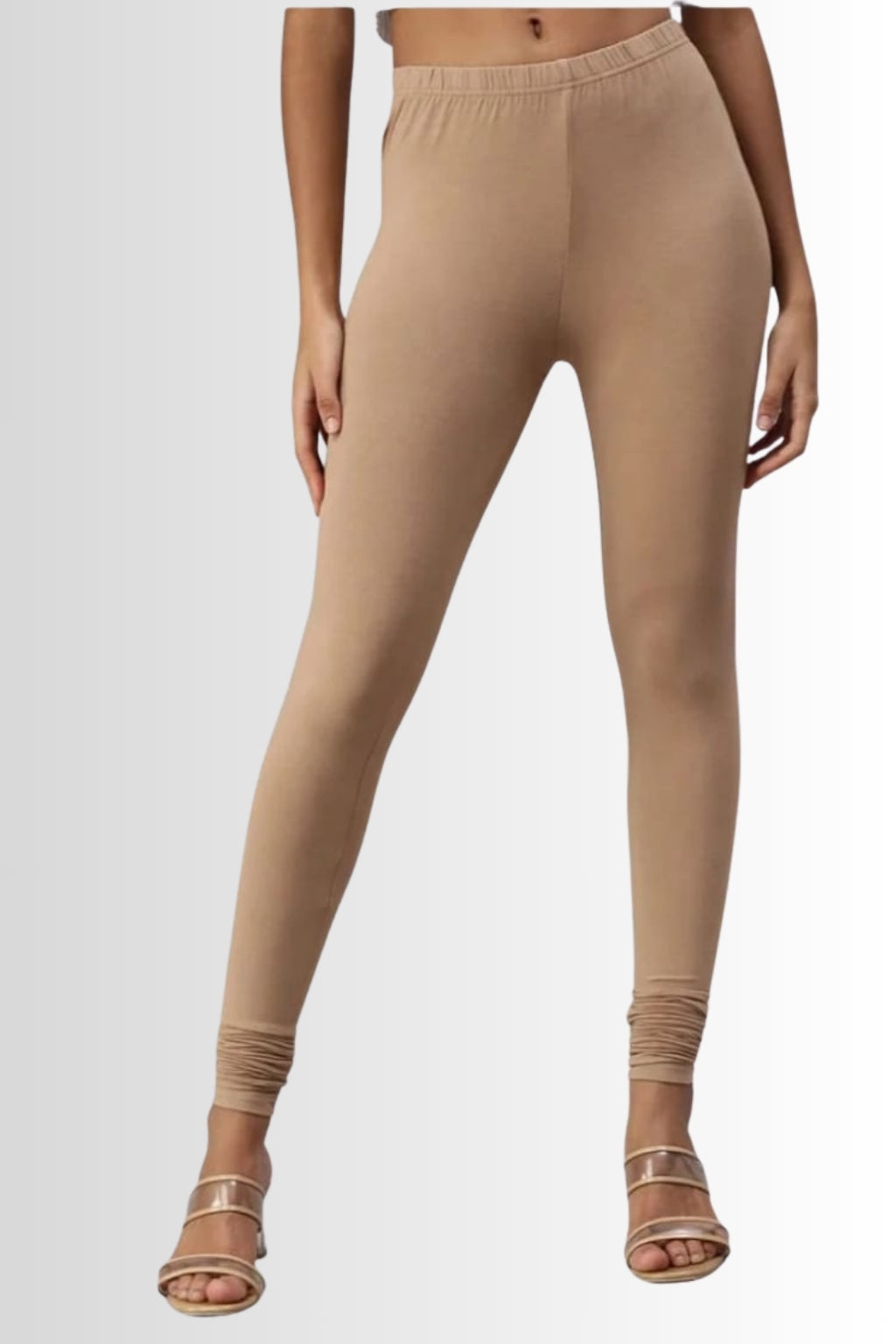 Women’s Skin Color Chudidhar Leggings – Full Length | Stretchable Viscose Lycra | Daily & Ethnic Wear
