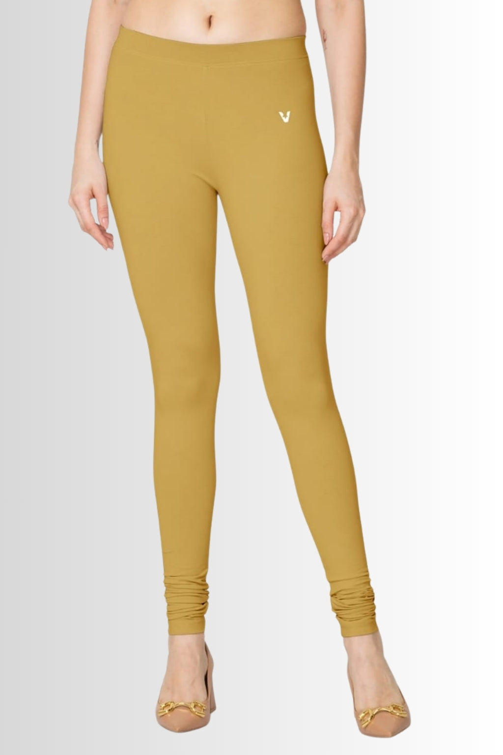 Women’s Mustard Chudidhar Leggings – Full Length | Viscose Lycra | Stretchable Daily Wear