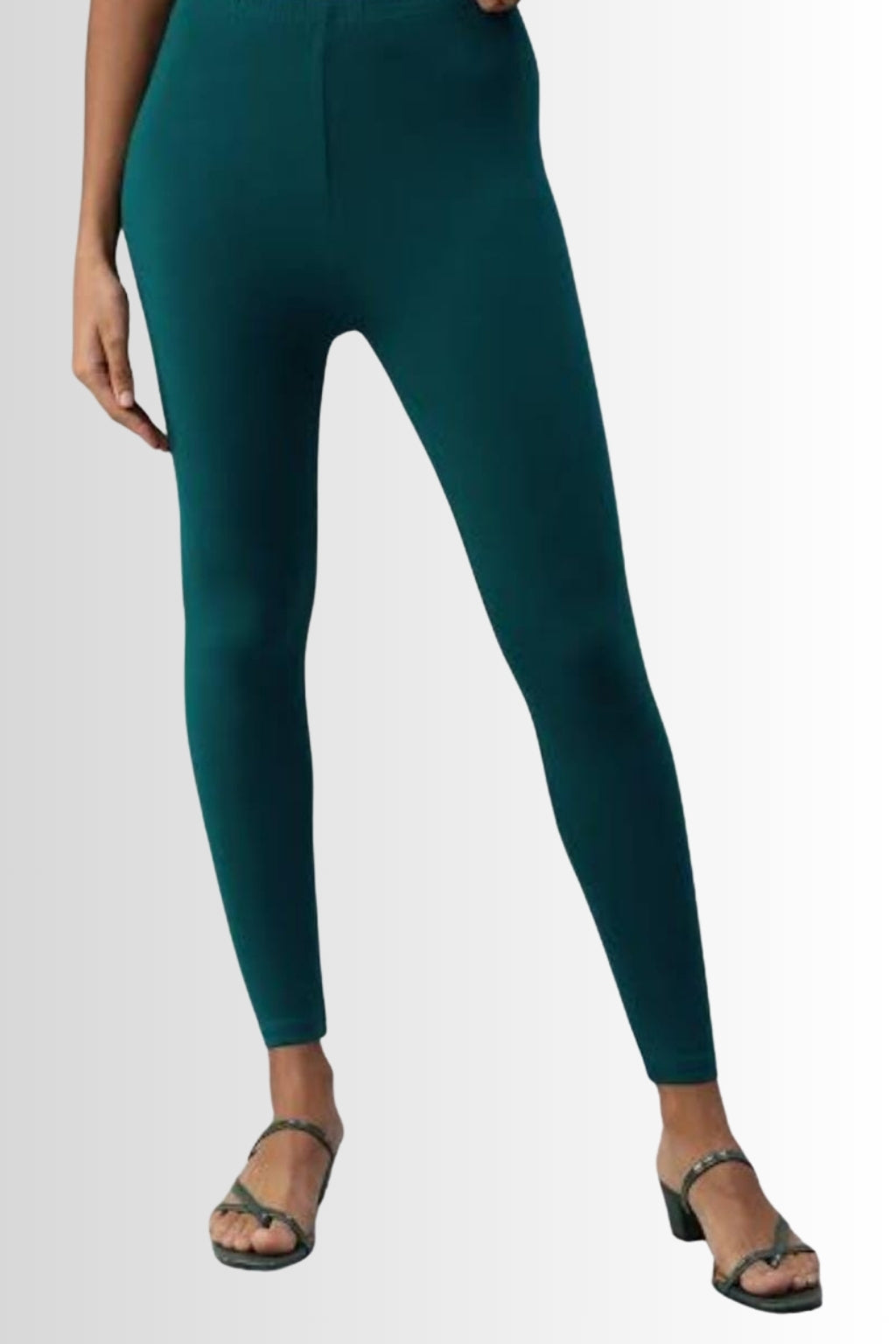 Women’s Teal Chudidhar Leggings – Full Length | Viscose Lycra | Stretchable Regular Wear