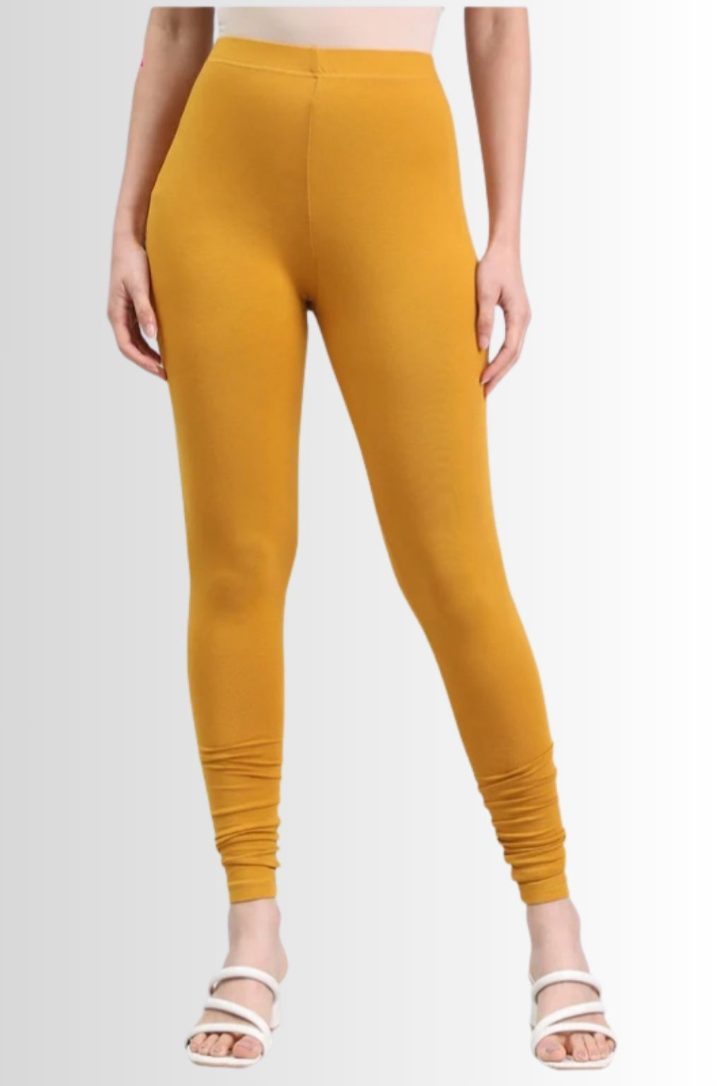 Women’s Mustard Chudidhar Leggings – Full Length | Viscose Lycra | Stretchable Daily Wear