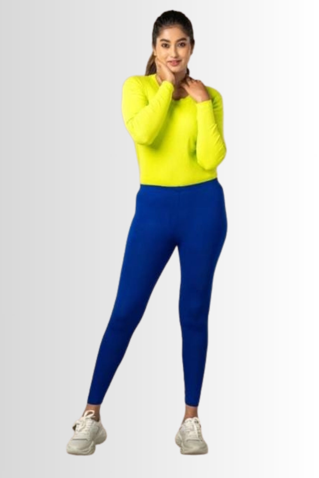 Women’s Royal Blue Chudidhar Leggings – Full Length | Viscose Lycra | Stretchable Daily Wear
