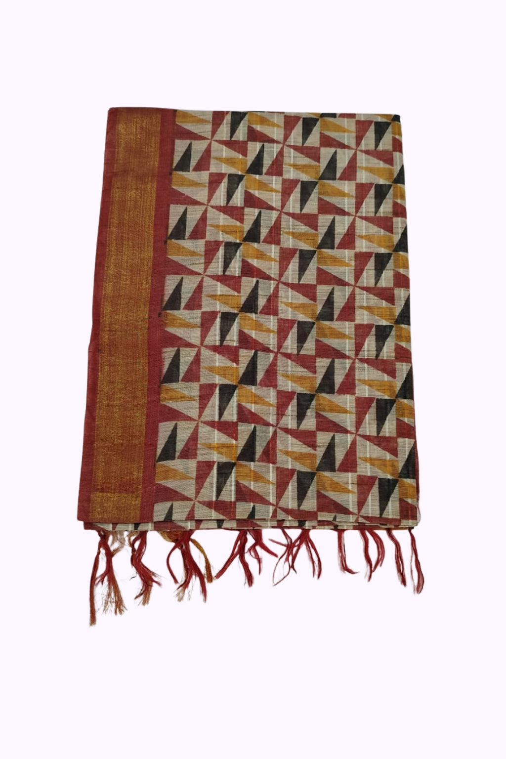 Bhagalpur Art Silk Saree - Red