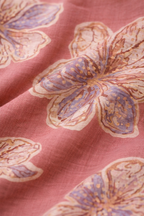 Peach Floral Co-Ord Set with Patiala Pant – Collar Neck Ethnic Casual Wear