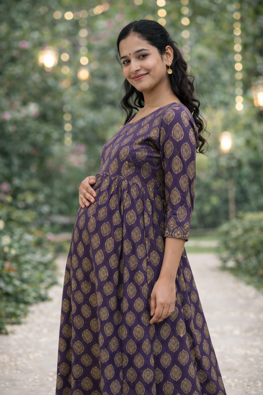 white christmas dresses Zipper Drawstring Maternity & Nursing Dress in Burgundy – Angel Maternity  USA main image 0