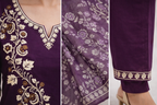 Royal Purple Gadwal Fabric Salwar Suit Set with Dupatta
