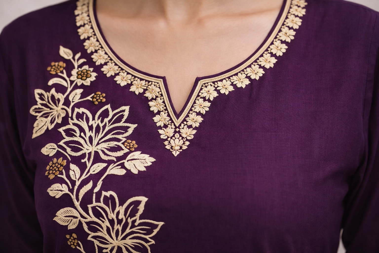 Premium Purple Gadwal Fabric Salwar Suit Set with Dupatta