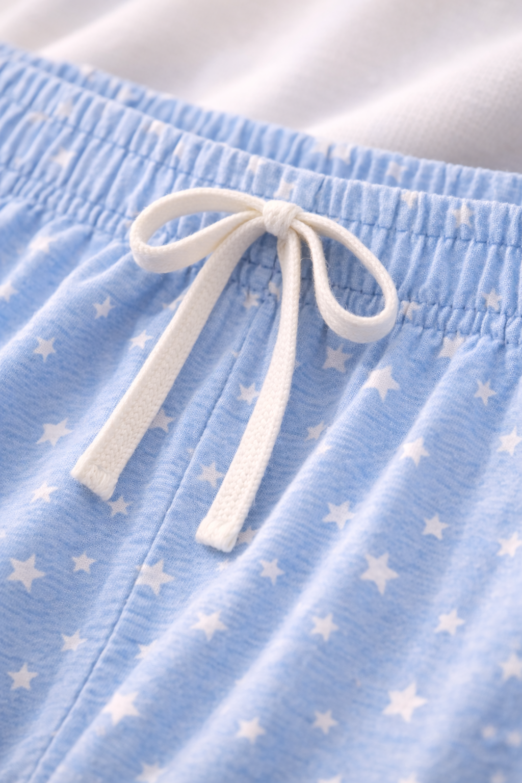 Light Blue Printed Ladies Track Pant – Cotton Lycra, Elastic Waist with Pocket