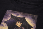 Black Wednesday Graphic T-Shirt for Women | Gothic Character Print Tee
