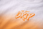 Women White Orange Gradient Cotton T-Shirt | Casual Graphic Tee