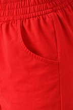 Women’s Red Cotton Lycra Straight Kurta Pant – Regular Wear