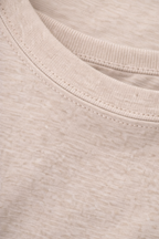 Women’s Light Grey Melange Solid T-Shirt – Classic Everyday Basic Top