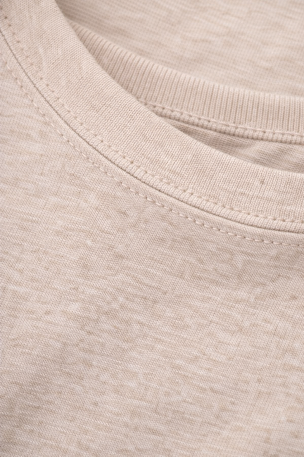 Women’s Light Grey Melange Solid T-Shirt – Classic Everyday Basic Top