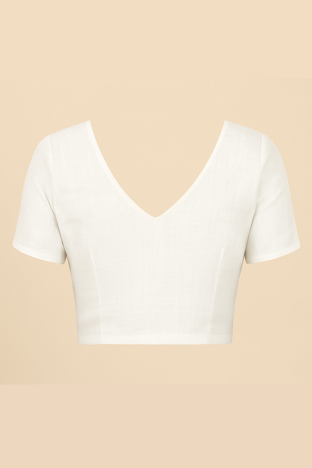 White Linen Cotton Saree with Floral Print & Pink Tassels