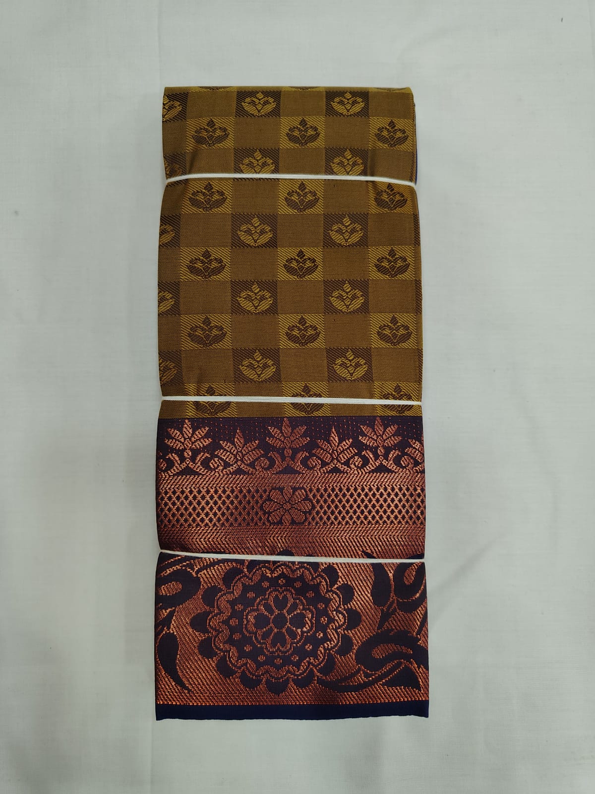 Elegant Brown Silk Saree with Traditional Zari Checks & Rich Border