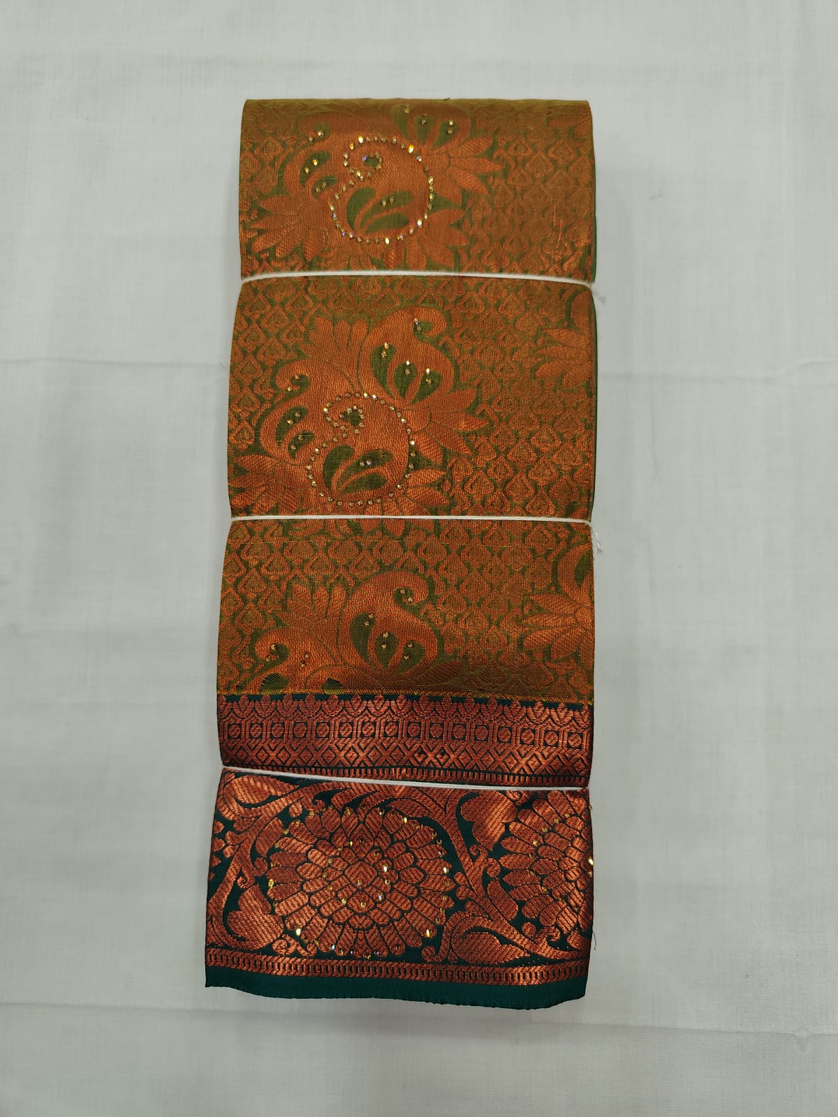Elegant Light Green Silk Saree with Copper Zari Border