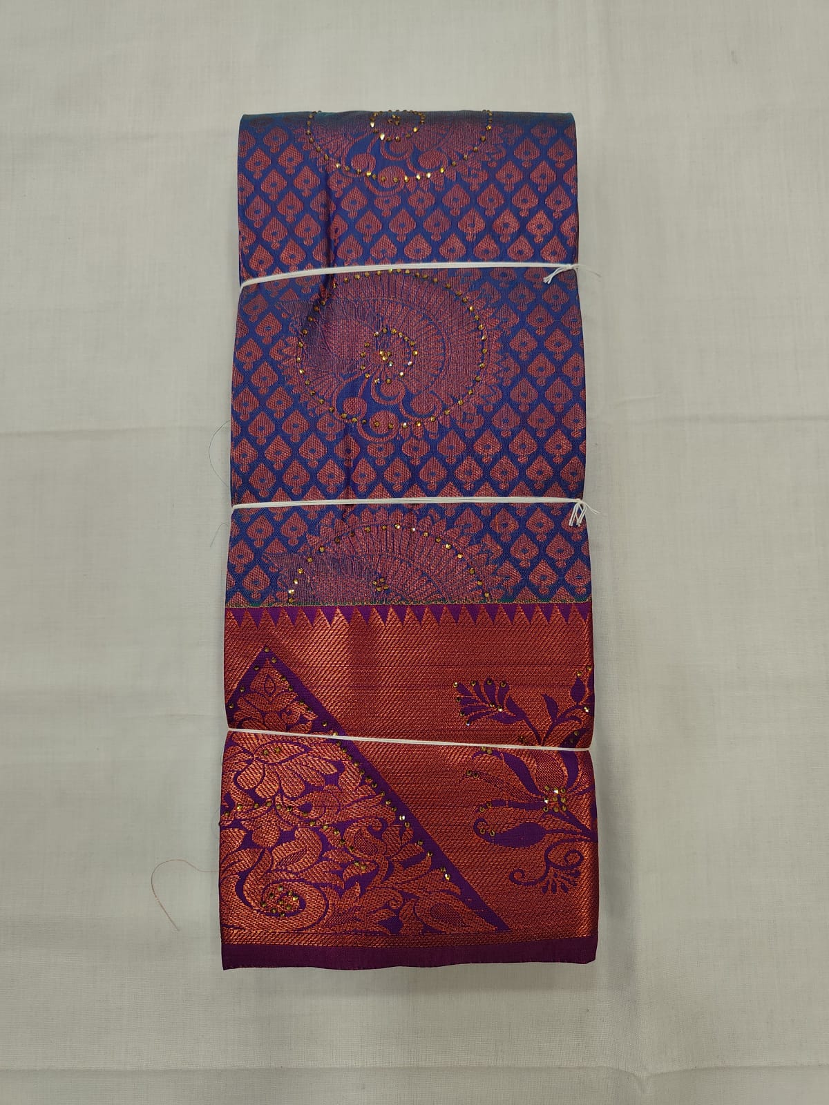 Violet Silk Saree with Blouse – Designer Function Wear Saree