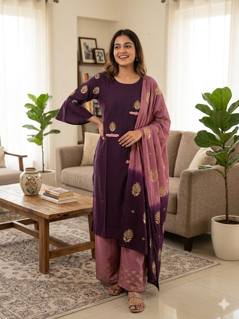 Royal Purple Salwar Suit